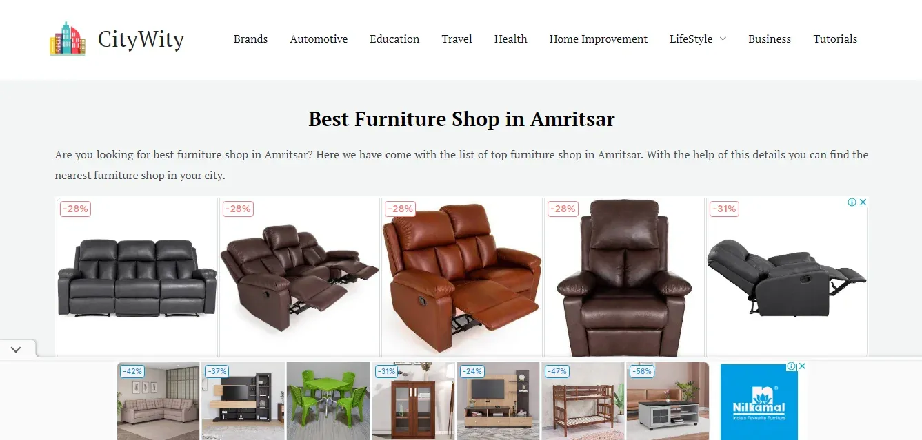 City Wity Furniture Store In Amritsar