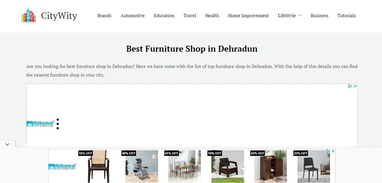 City Wity  Furniture Store In Dehradun
