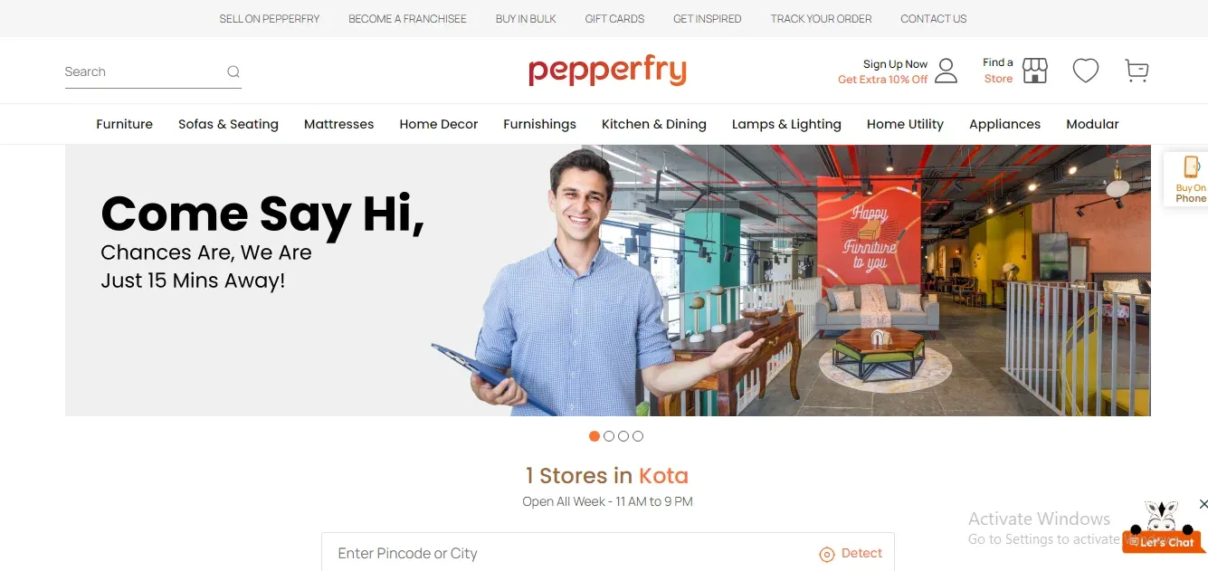 Pepperfry Furniture Store In Kota