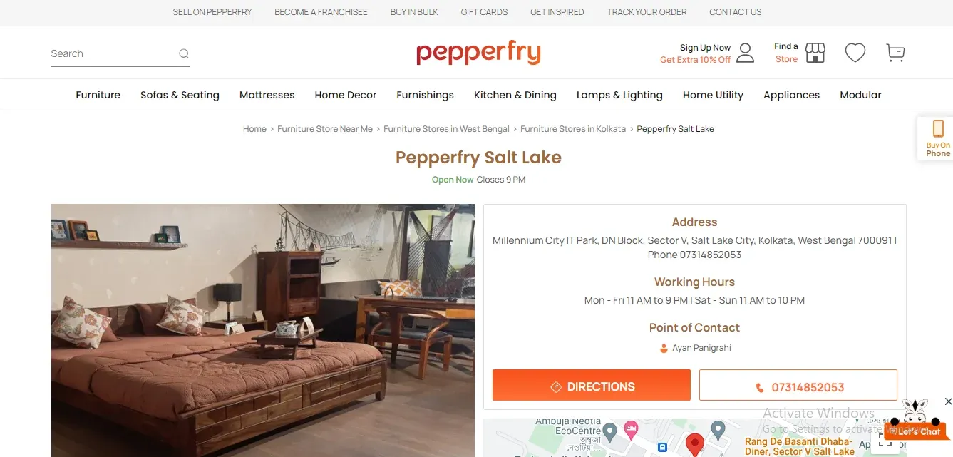 Pepperfry Furniture Store In Kolkata