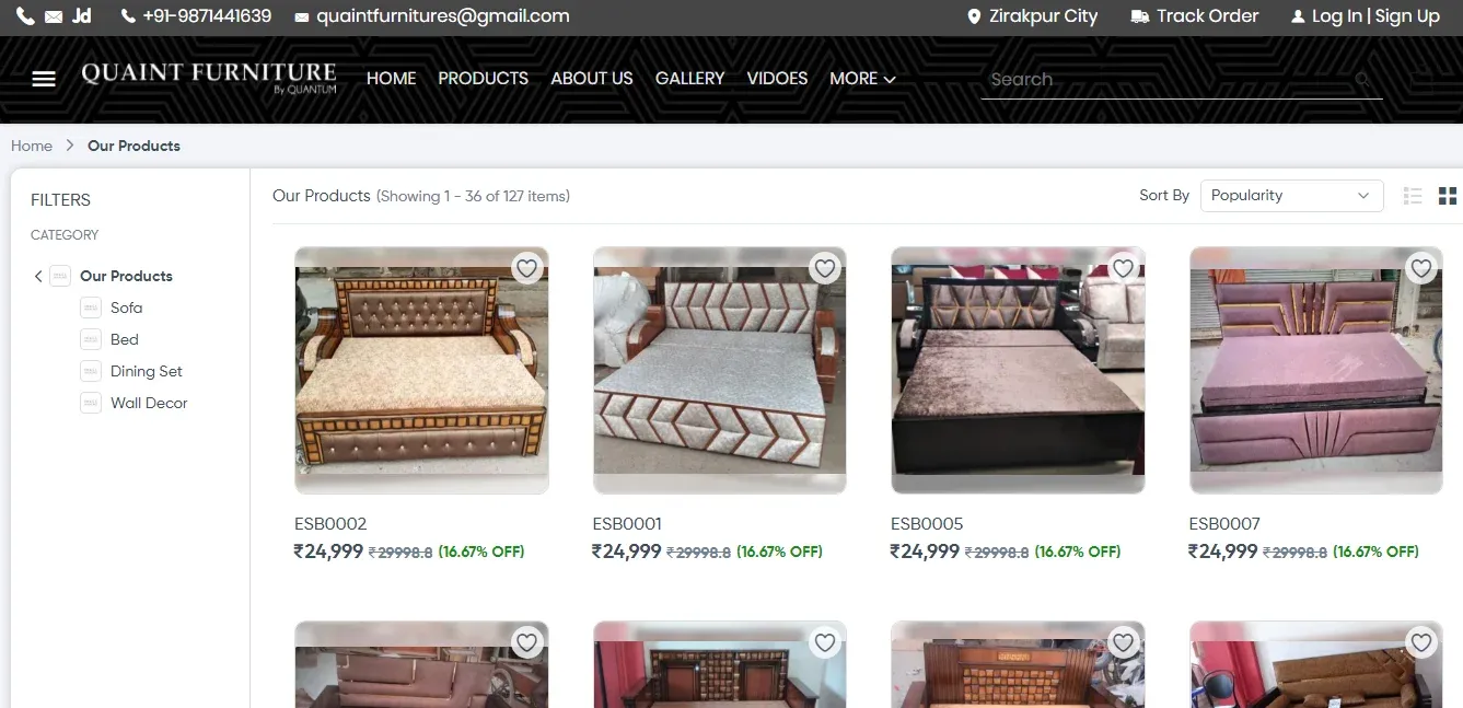 Quaint Furniture Furniture Store In Punjab