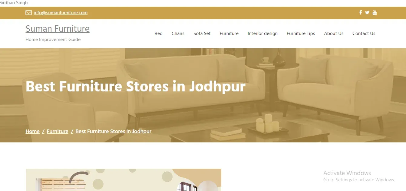 Suman Furniture  Furniture Store In Jodhpur
