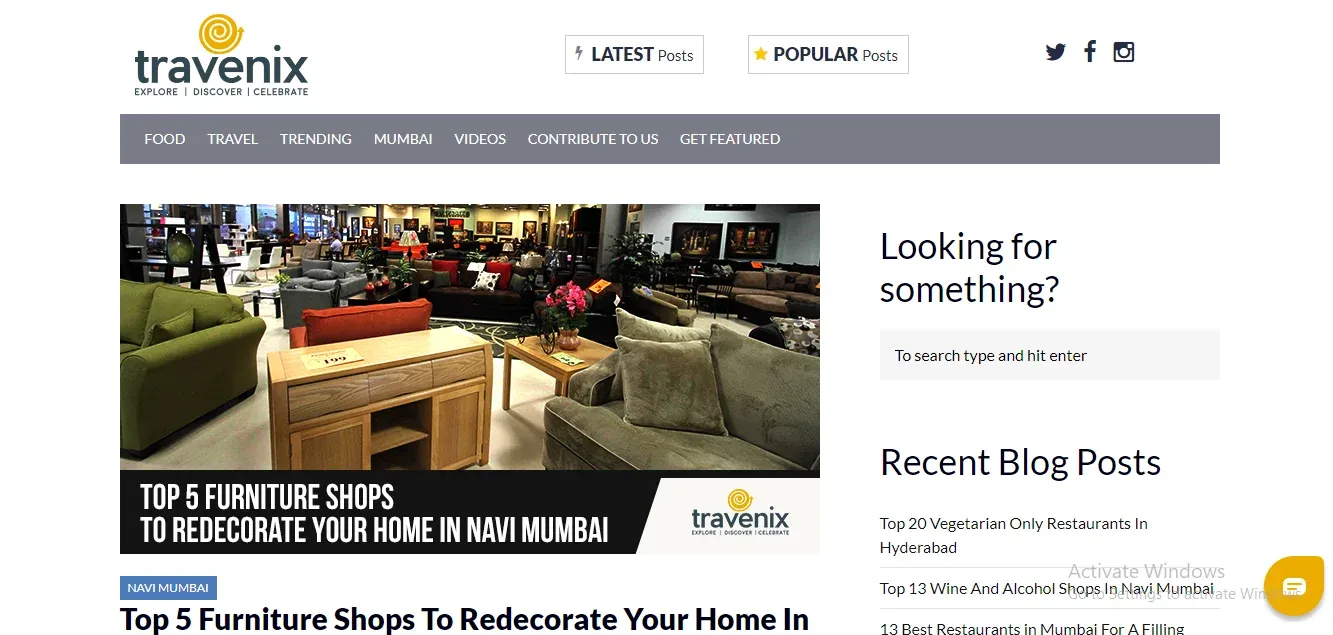 Travenix Furniture Store In Navi Mumbai