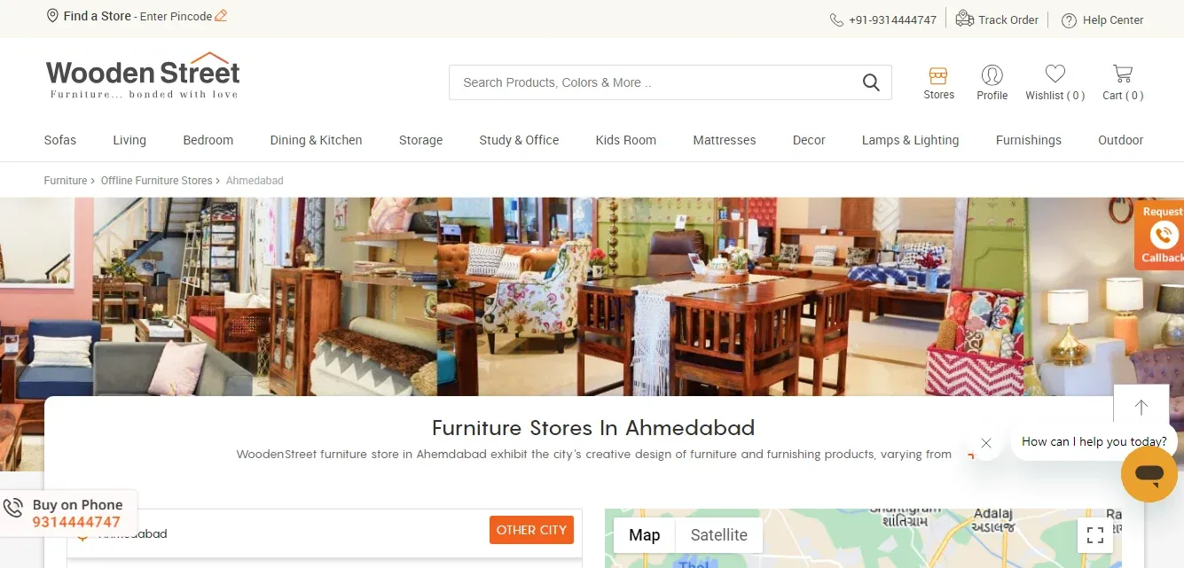 Wooden Street Furniture Store In Ahmedabad
