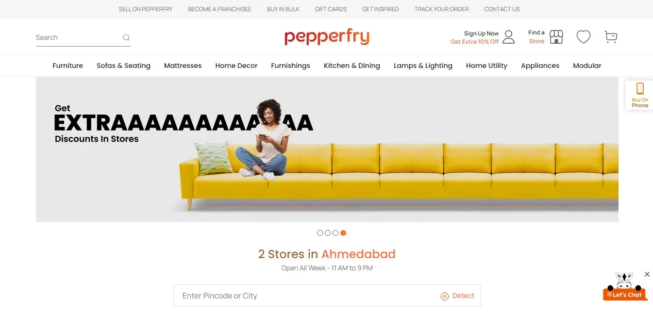 Pepperfry Furniture Store In Ahmedabad