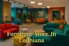 Colorful furniture showroom in Ludhiana with vibrant sofas, modern interiors, and stylish room decor.