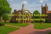 Colorful university campus image with bold Lora font text highlighting top civil engineering colleges.