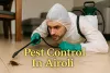 Pest control expert spraying insect in Airoli home with bold highlighted text and protective gear.